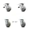 Service Caster 5 Inch Thermoplastic Rubber Caster Set with Roller Bearing 2 Brake 2 Swivel Lock SCC-TTL30S520-TPRRF-2-BSL-2 - alternate 1